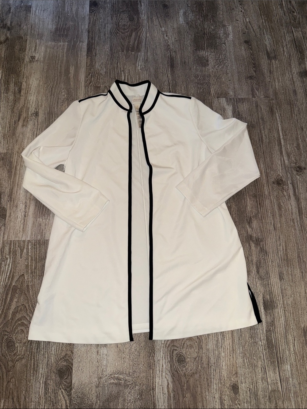 Chico's White Top with Black Trim